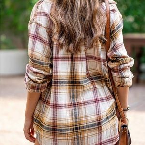 Plaid flannel Top